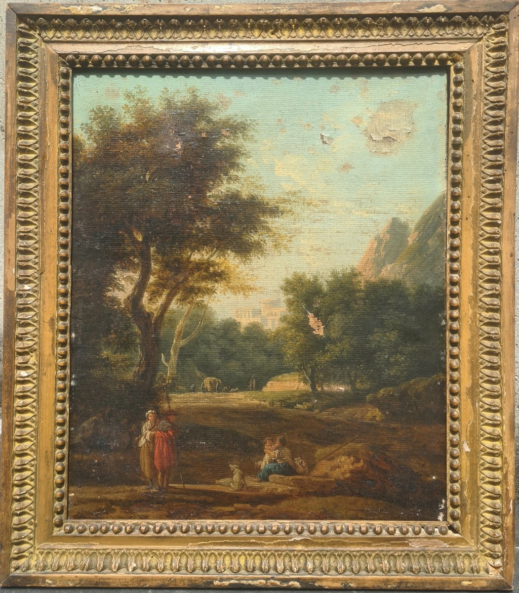 Paysage classique dans le goût d'Hubert Robert-photo-2