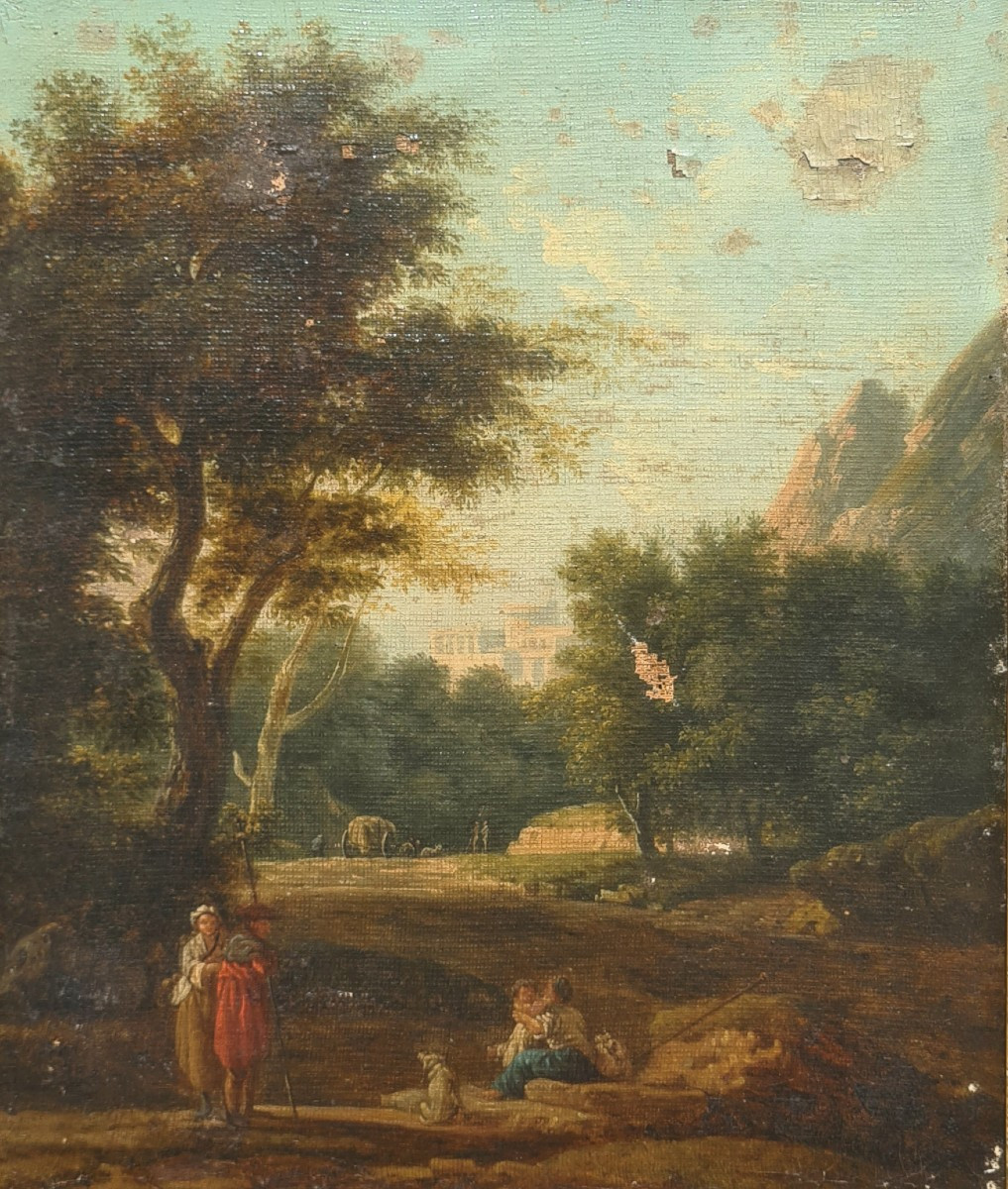 Paysage classique dans le goût d'Hubert Robert
