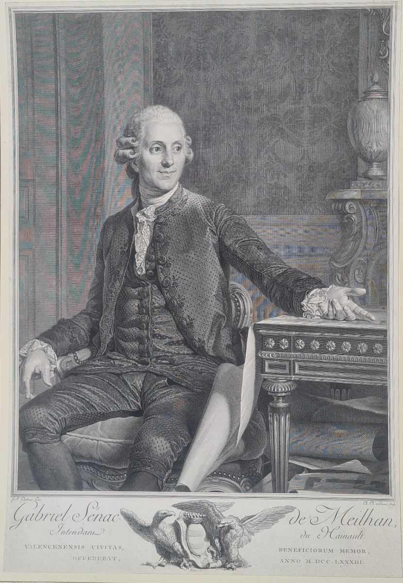 Engraved Portrait Of Gabriel Sénac De Meilhan After Joseph Siffred Duplessis