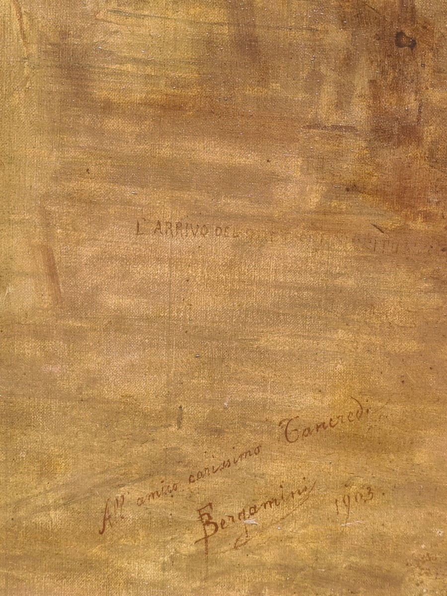 L'arrivée du moine au couvent, esquisse par Francesco Bergamini -photo-1