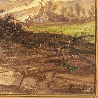 aquarelle romantique, paysage -photo-2