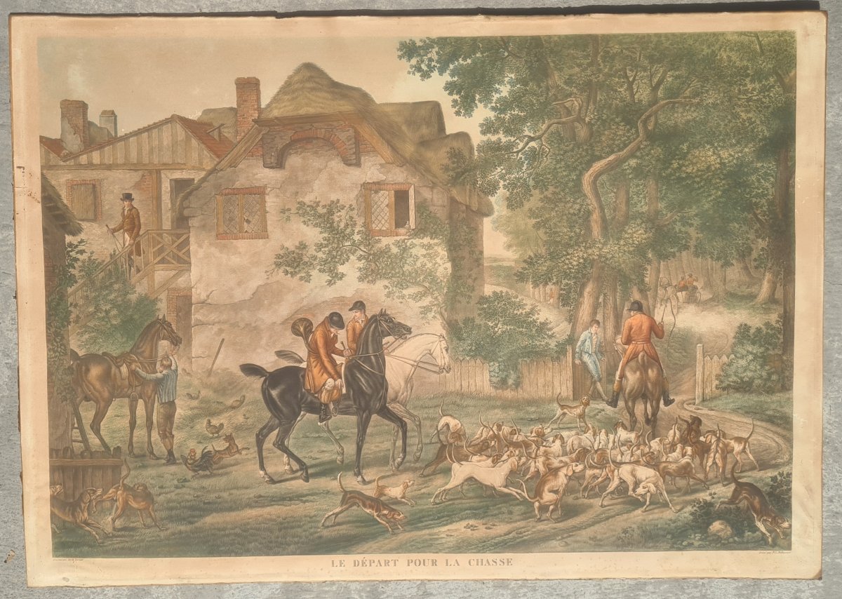 Engravings Of Hunts Based On Works By Carle Vernet 