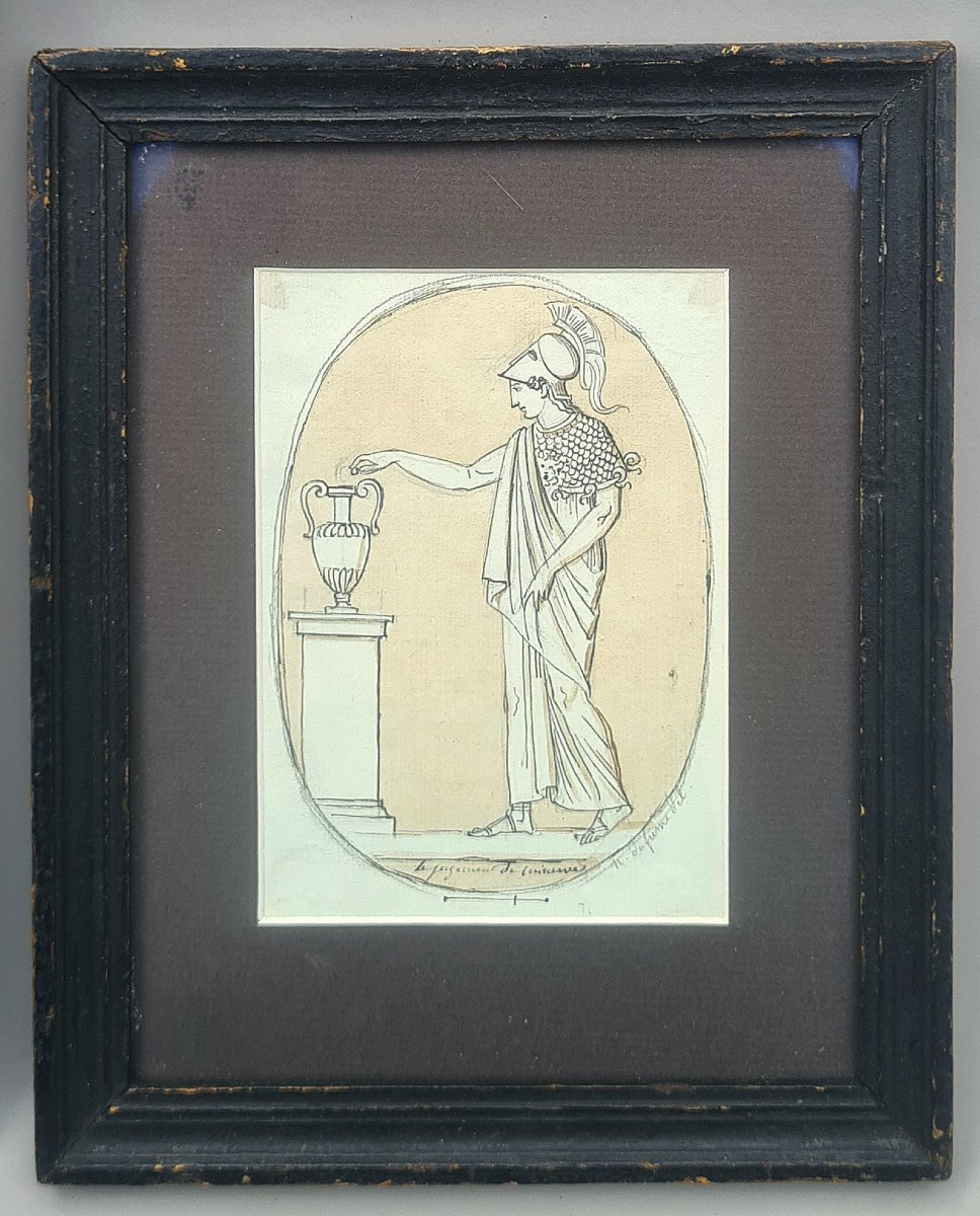 Two Neoclassical Drawings By Michel Nitot -photo-2