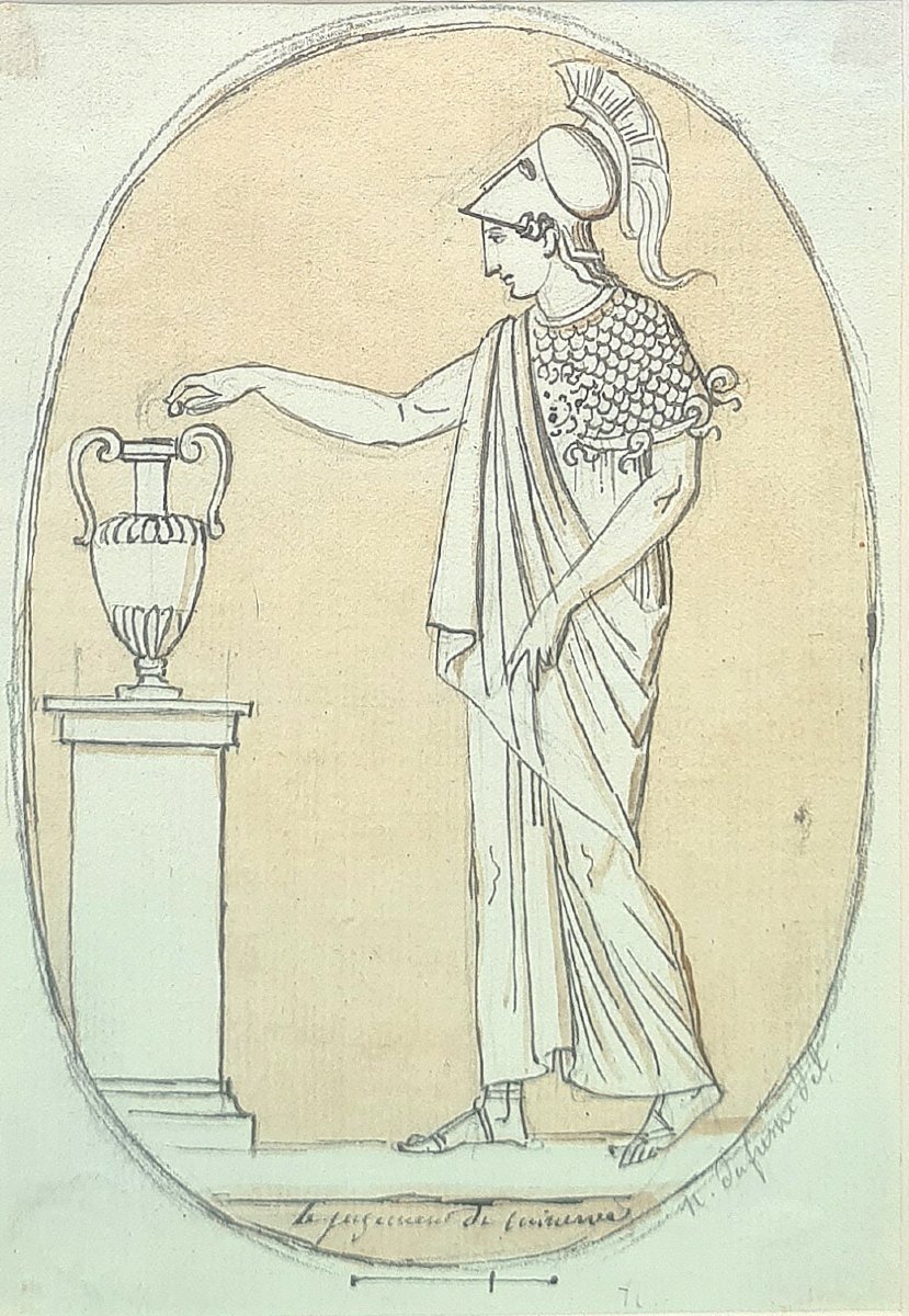 Two Neoclassical Drawings By Michel Nitot -photo-3