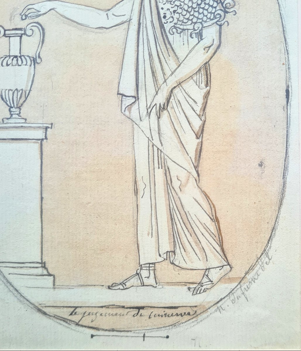 Two Neoclassical Drawings By Michel Nitot -photo-4