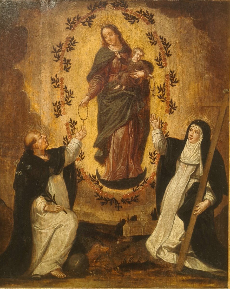 The Introduction Of The Rosary By A 17th-century Provençal School 