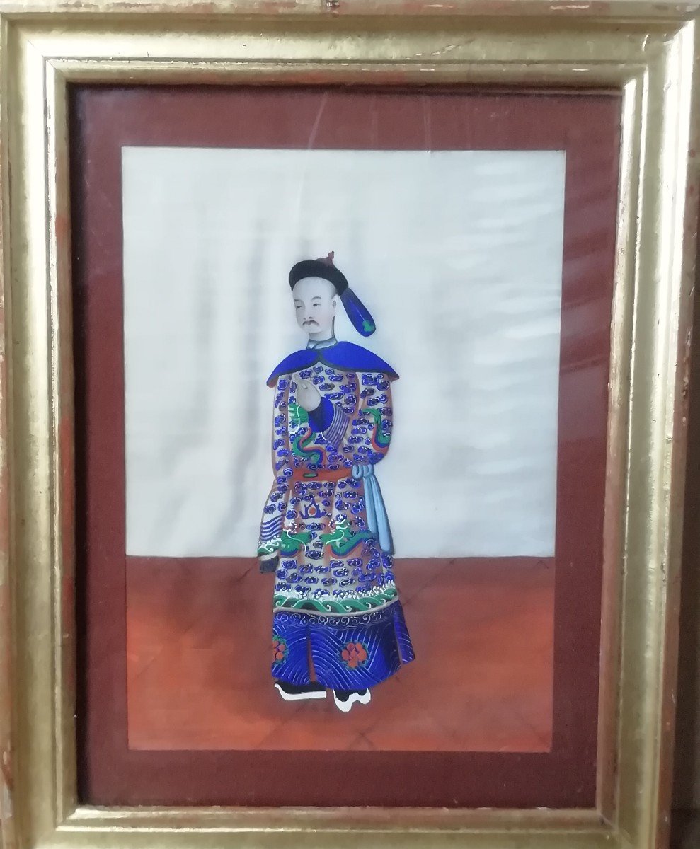 Pair Of Portraits Of Chinese Dignitaries-photo-4