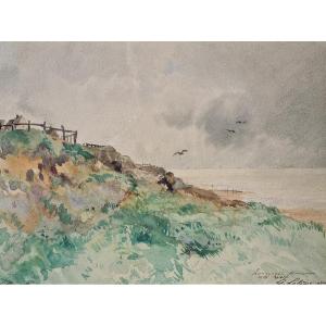 Aquarelle Villerville Gabriel Lefevre