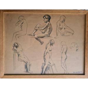 Edouard Leverd Study Of Nude Models