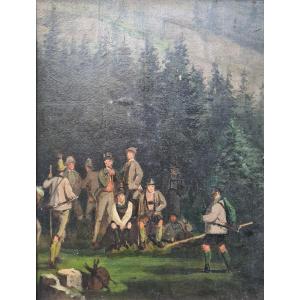 Louis Robert Heyrault Hunting In Tyrol