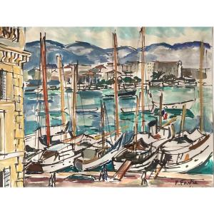 Port Of Cannes By Pierre Favre 