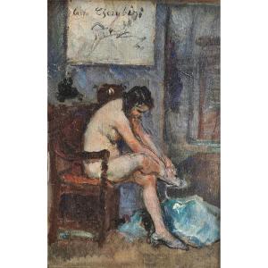 Model Undressing By Carlo Cherubini