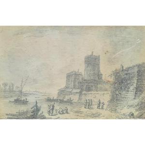 Dutch Port By A Follower Of Van Goyen