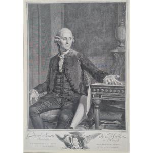 Engraved Portrait Of Gabriel Sénac De Meilhan After Joseph Siffred Duplessis