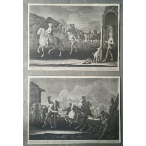 dressage de chevaux par Georg Philipp Rugendas
