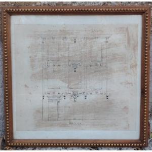 Survey Of The Facade Of The Couret House In Saint-geniez-d'olt 
