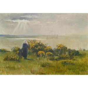 scène bretonne, peintre à identifier 
