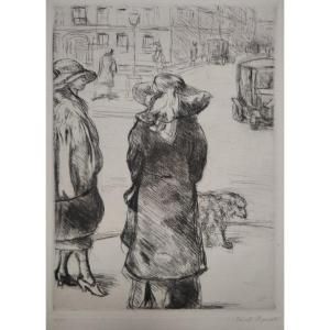 "parisian Scene" By Ernest Rouart 