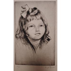 Petite fille boudeuse par Ernest Rouart