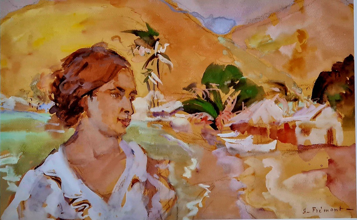 Affiche Poeme Exposition Suzanne Fremont 1876-1962 Les Couleurs De L Exotisme Peintre Peinture 