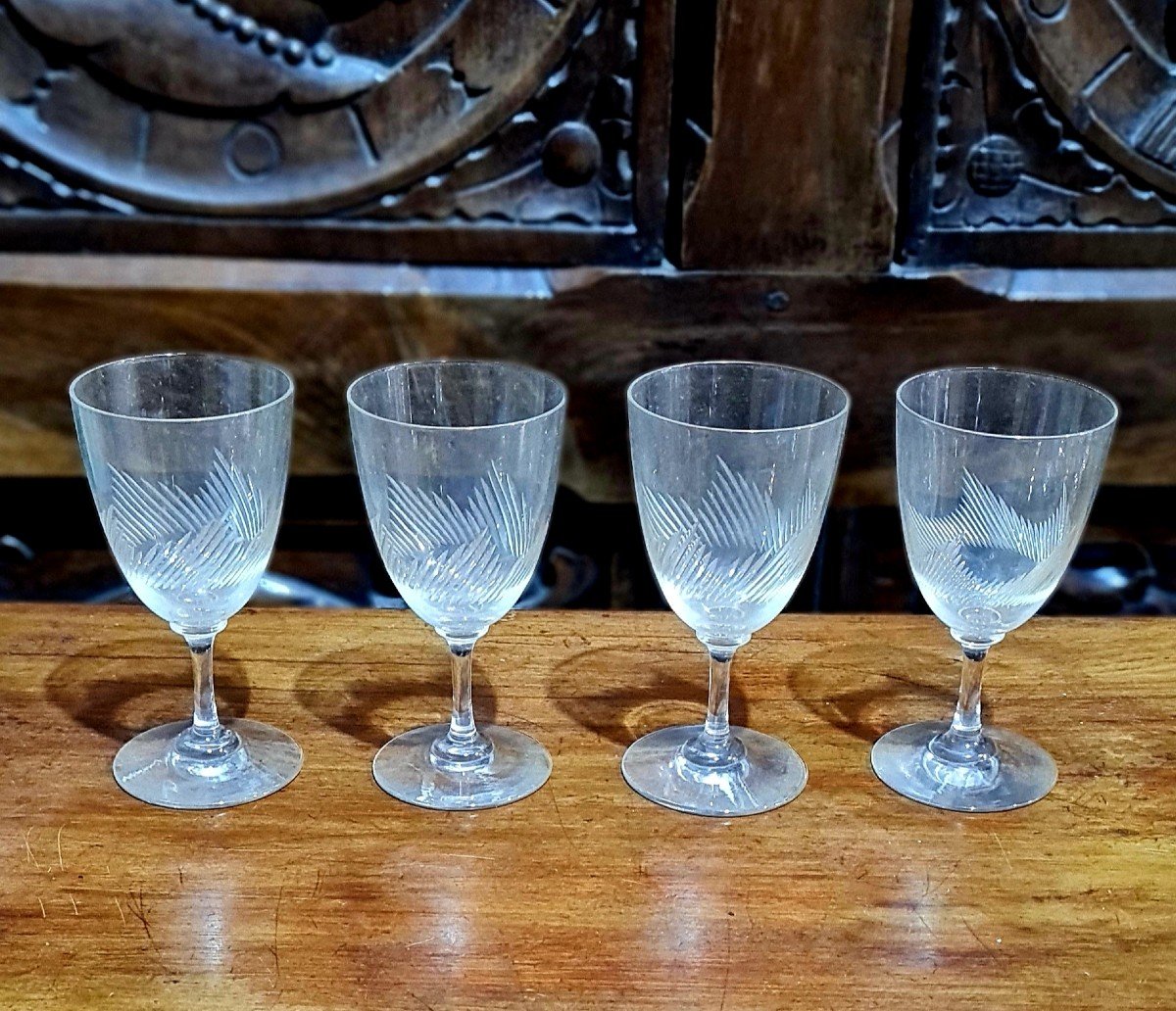 Series 4 Crystal Glasses XIX Eme Saint Louis Or Baccarat