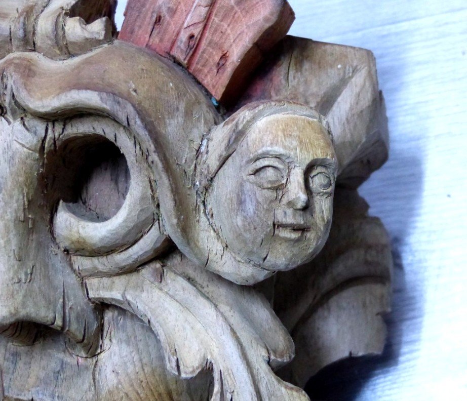Importante sculpture Paire De Gargouille Baroque Epoque XVI eme Bois Sculpé Sculpture renaissance
