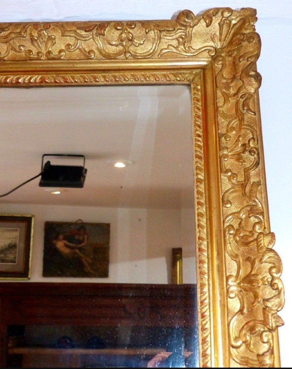 Large Carved And Gilded Wooden Frame. France Louis XIV Period, France Late 17th Century