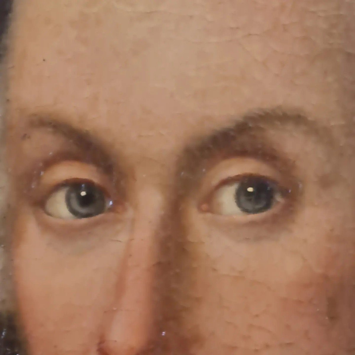 Importante Huile Sur Toile Portrait Ovale Medaillon Aristocrate, Encadré XVIII Eme Siecle-photo-3