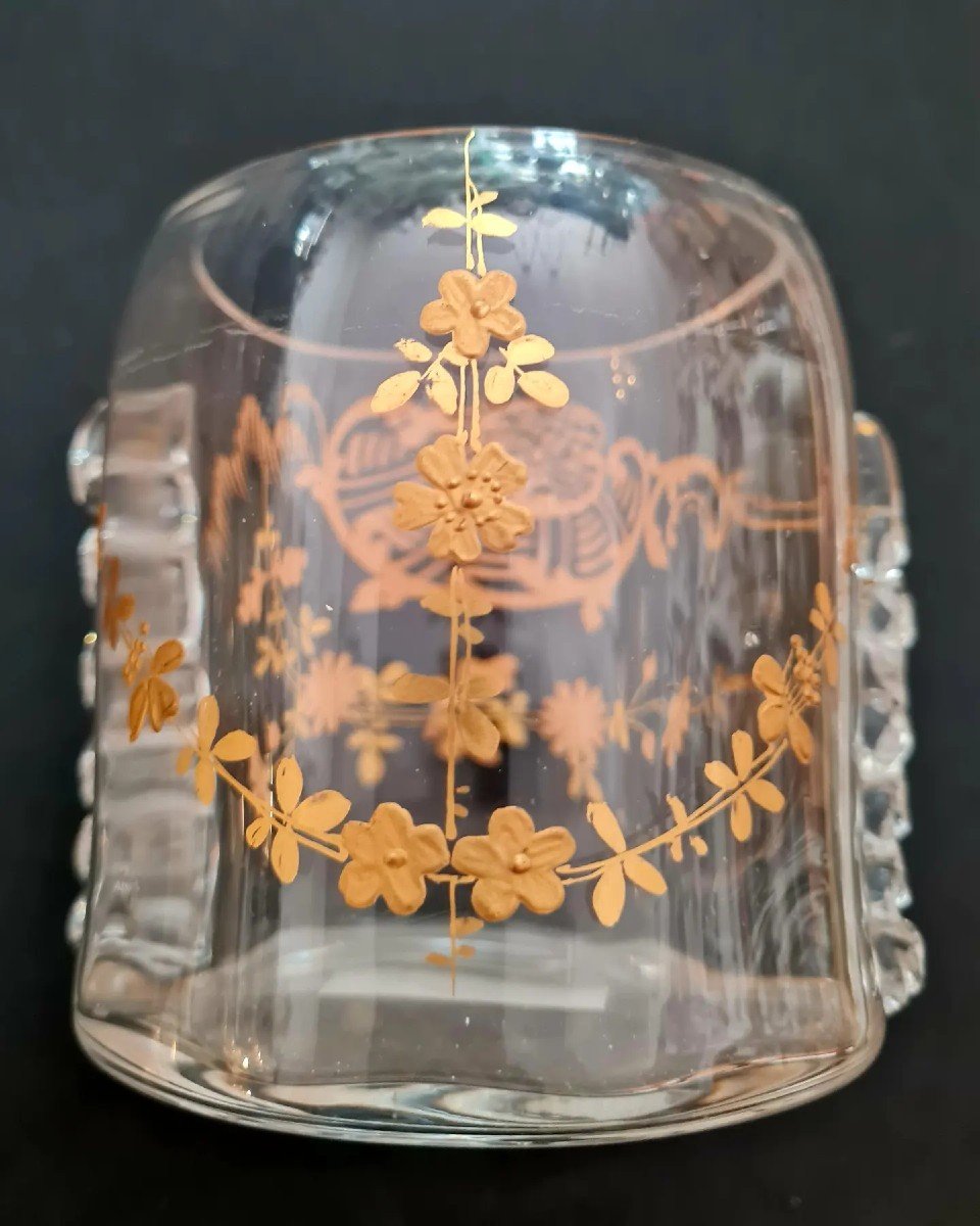 Available: Japonisme Vase Japonisant .or Appliqué. Baccarat Saint Louis XIX.-photo-7