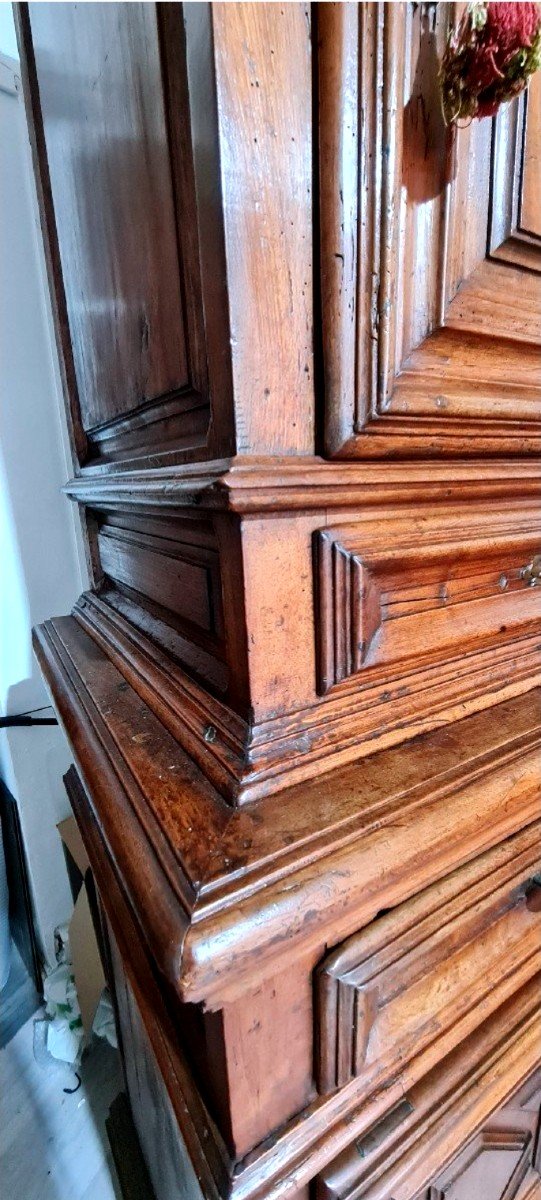 Cabinet de Chateau époque Louis XIII A Retrecissement en noyer circa xvii eme siecle-photo-2