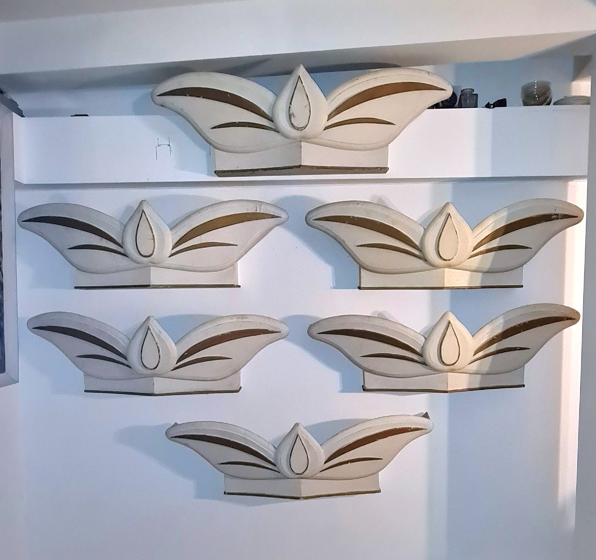 Rare 6 Boiseries Originales  Epoque Art Deco Circa 1930 debut XXe