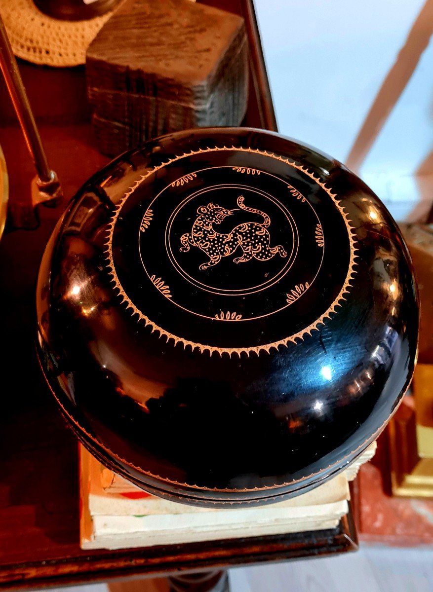 Coffret Boite A Bijoux A Offrandes Asie Bois Laqué Asiatique 