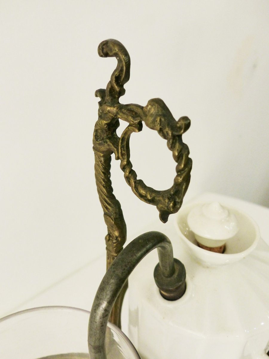 Pair Of Louis Gabet System Rocking Coffee Maker White Porcelain Bronze Louis Philippe XIXth-photo-6