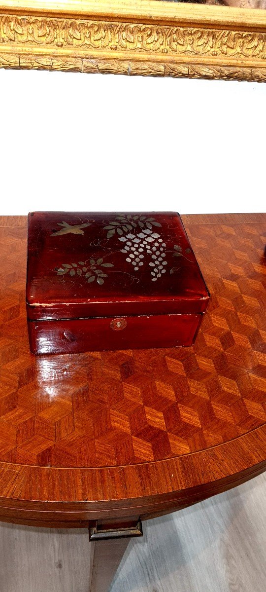 Boite A Bijoux Coffret A Thė laquėe Chine Japon Asie XIX Eme laque -photo-4