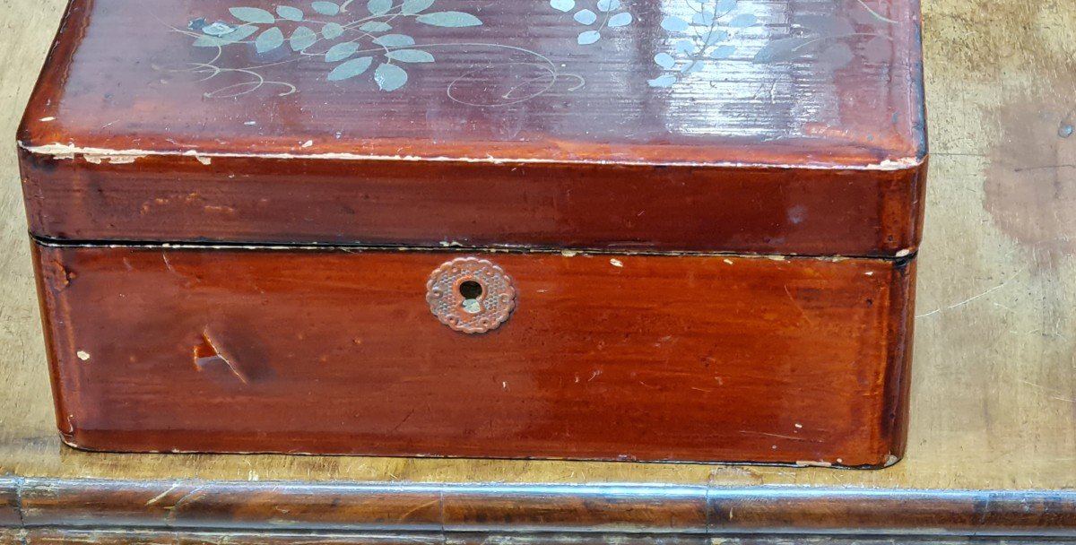 Boite A Bijoux Coffret A Thė laquėe Chine Japon Asie XIX Eme laque -photo-1