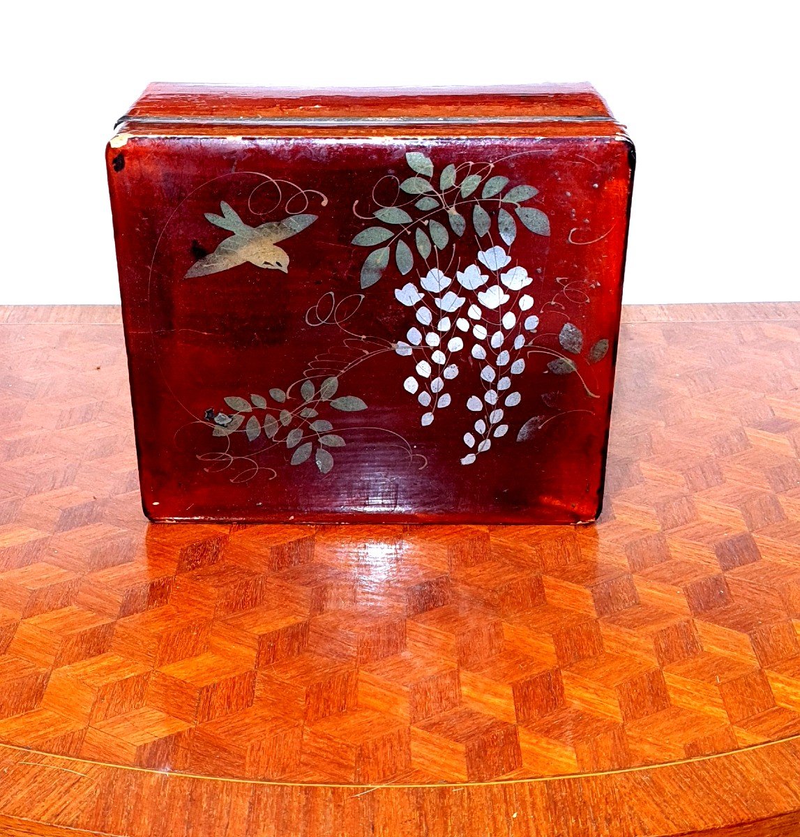 Boite A Bijoux Coffret A Thė laquėe Chine Japon Asie XIX Eme laque 