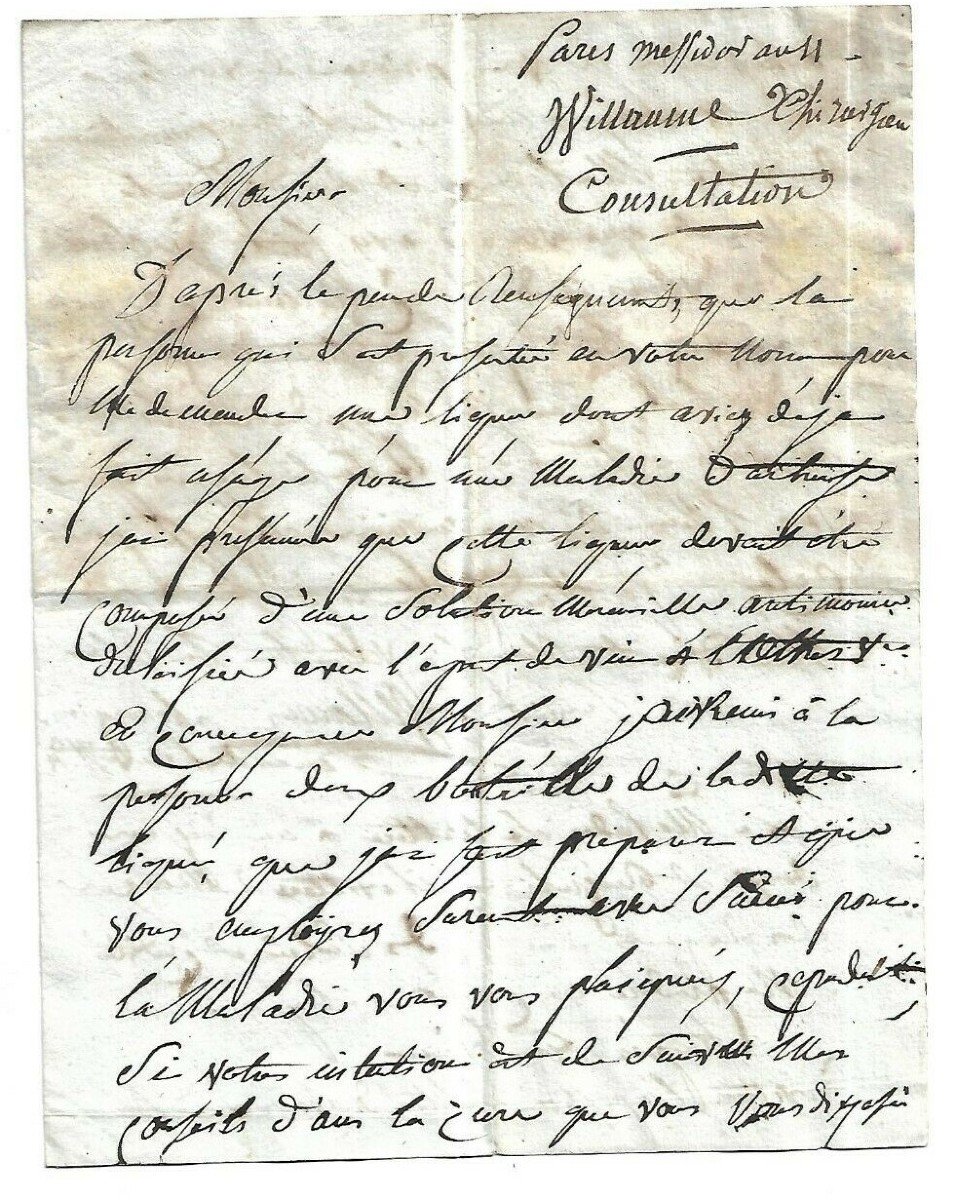 Chirurgie Medecine 1e Empire Lettre Autographe Signée Ambroise Wuillaume Grande Armée Napoléon-photo-2