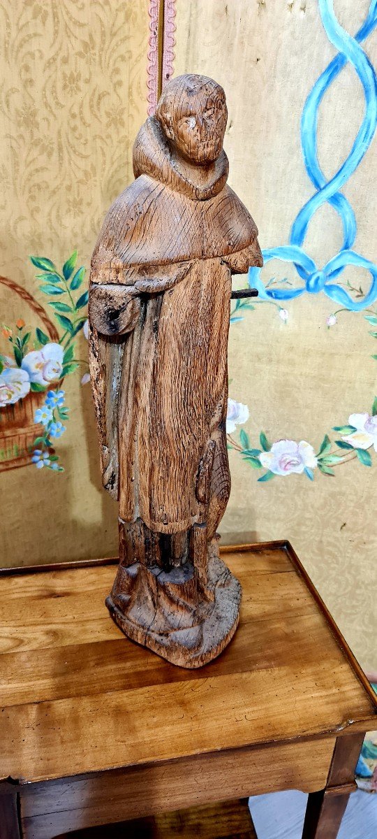Statue Religieuse époque  XIV / XV  ėme Siecle Saint Roch epoque gothique medieval  cf.gothique haute epoque-photo-3