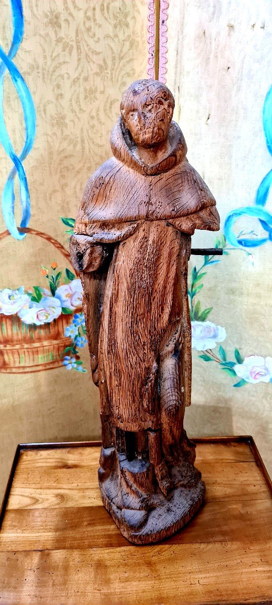 Statue Religieuse époque  XIV / XV  ėme Siecle Saint Roch epoque gothique medieval  cf.gothique haute epoque