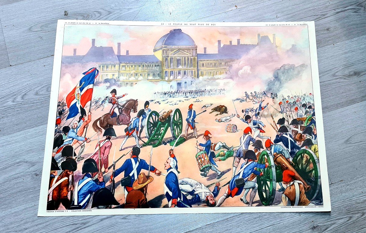 Grande Affiche litho  Rossignol la marseillaise le peuple ne veut plus de roi revolution francaise-photo-2