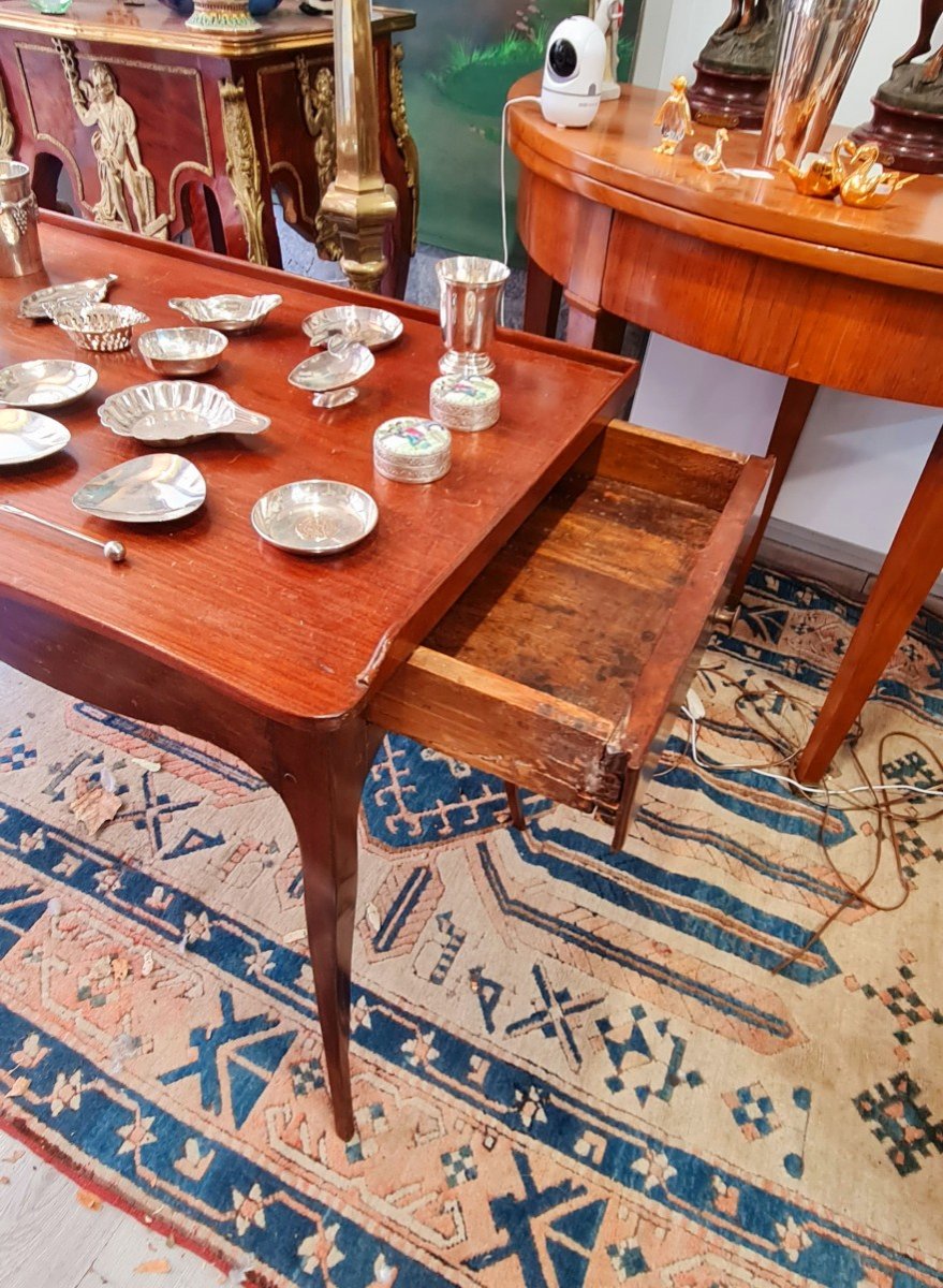 Furniture Table Pit Furniture Cabaret Coffee Table Writing Desk In Solid Mahogany From The 18th Century-photo-3