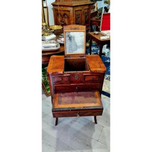 Very Little Barbiere Powder Dressing Table Marquetry Marquetry Louis XV Circa XVIII E XIX E Console