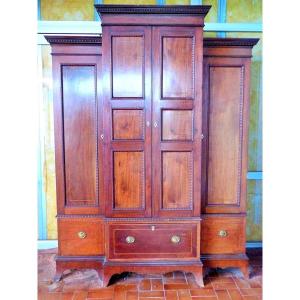 19th Century Mahogany Directoire Cabinet Wardrobe Dressing