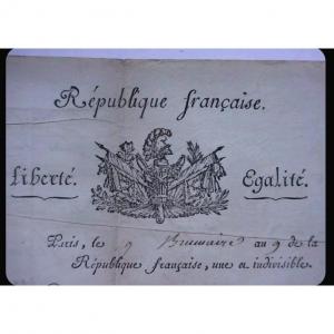 Napoleon 1st Document Empire Period 1800 Promotion To The Grade Of Lieutenant .napoleon 9 Brumaire