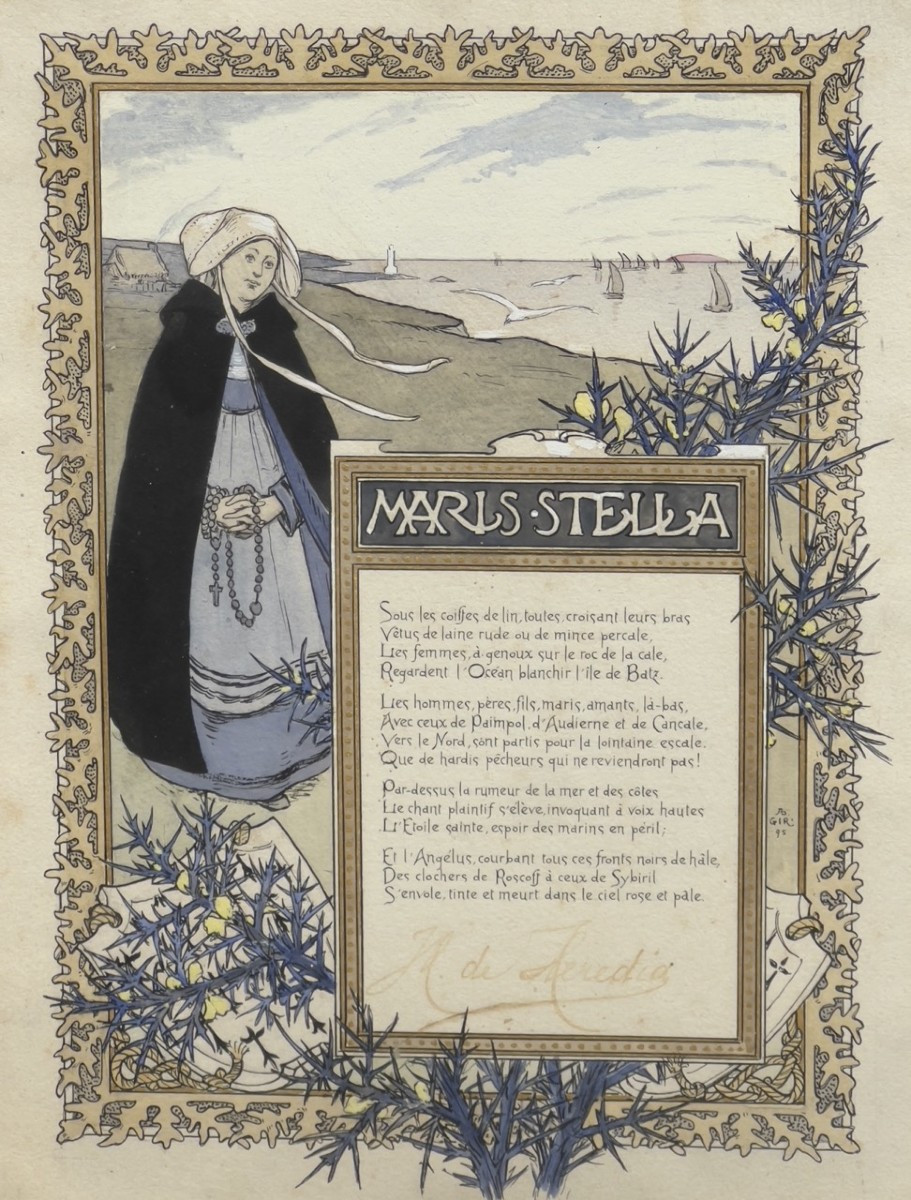 Adolphe Giraldon - Maris Stella - Aquarelle