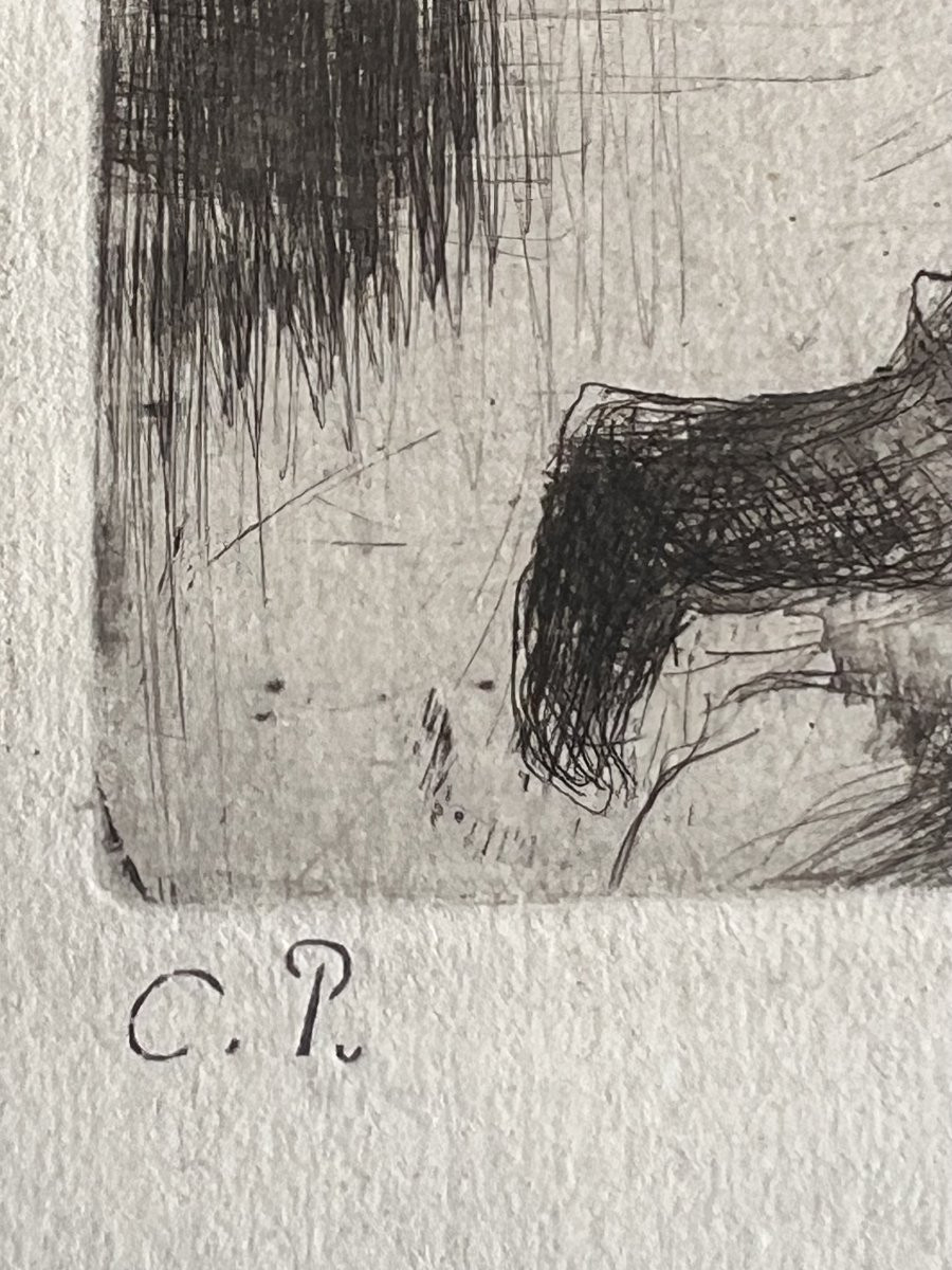 Camille Pissarro - Baigneuse Mettant Ses Bas - Etching-photo-3