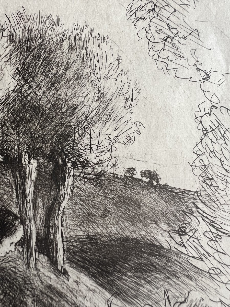 Camille Pissarro - Vachere Au Bord De l'Eau - Etching And Drypoint-photo-4