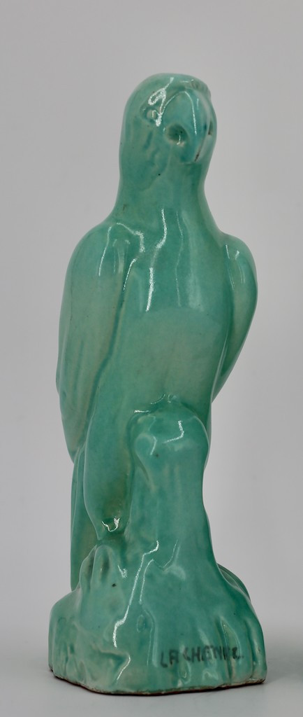 Edmond Lachenal – Perruche en céramique émaillée