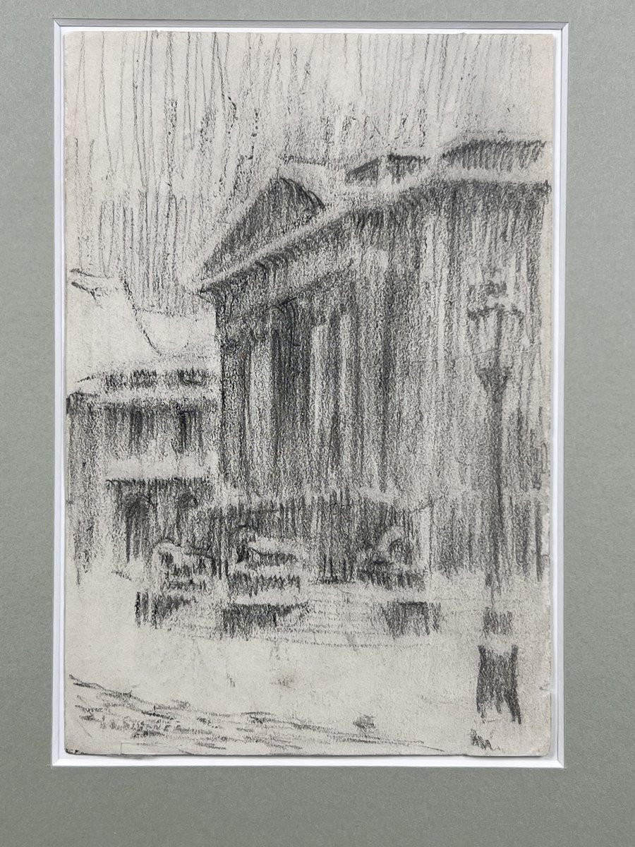 Henri LE SIDANER - Paysage symboliste - Dessin-photo-3