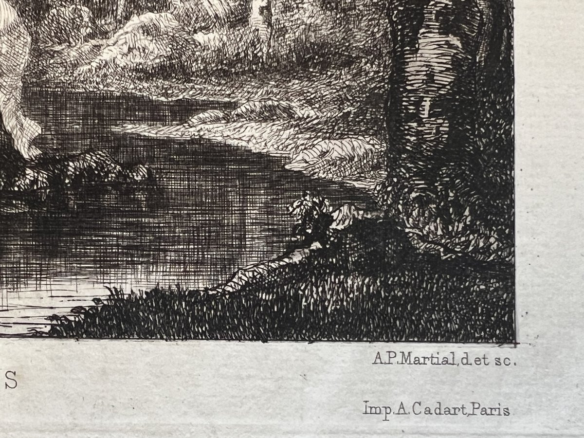 A.-P. Martial (Adolphe-Martial Potémont, dit) d'après Narcisse Diaz, Baigneuses, eau-forte-photo-2
